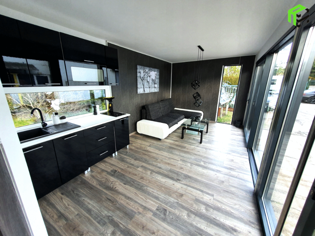 wnętrze modułu mieszkalnego, wnętrze kontenera mieszkalnego